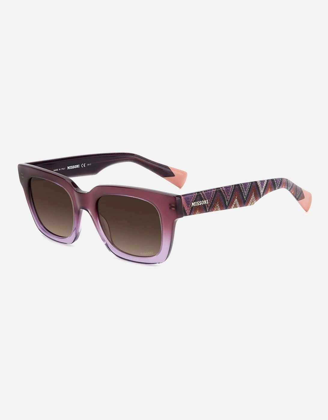 Acetate Rectangular Sunglasses with Zigzag Hinges Women - Purple, 4 of 3
