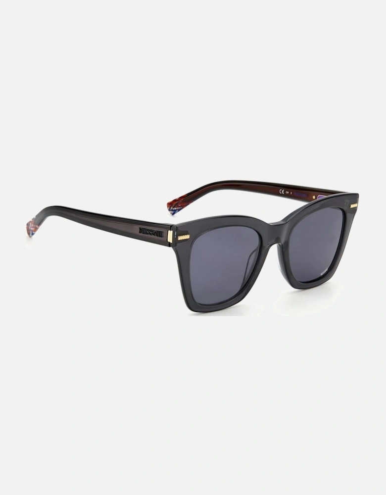 Acetate Frames with Zig Zag Embellished Rivets Women - Gray Sunglasses