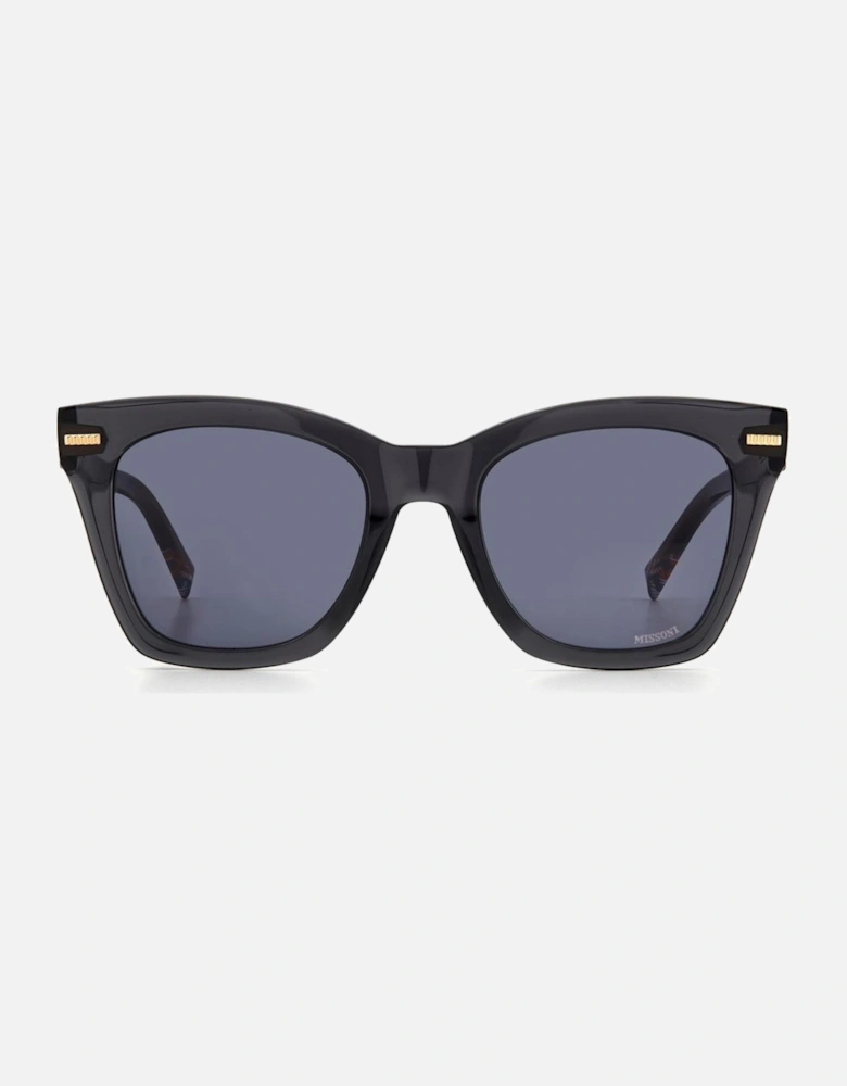 Acetate Frames with Zig Zag Embellished Rivets Women - Gray Sunglasses