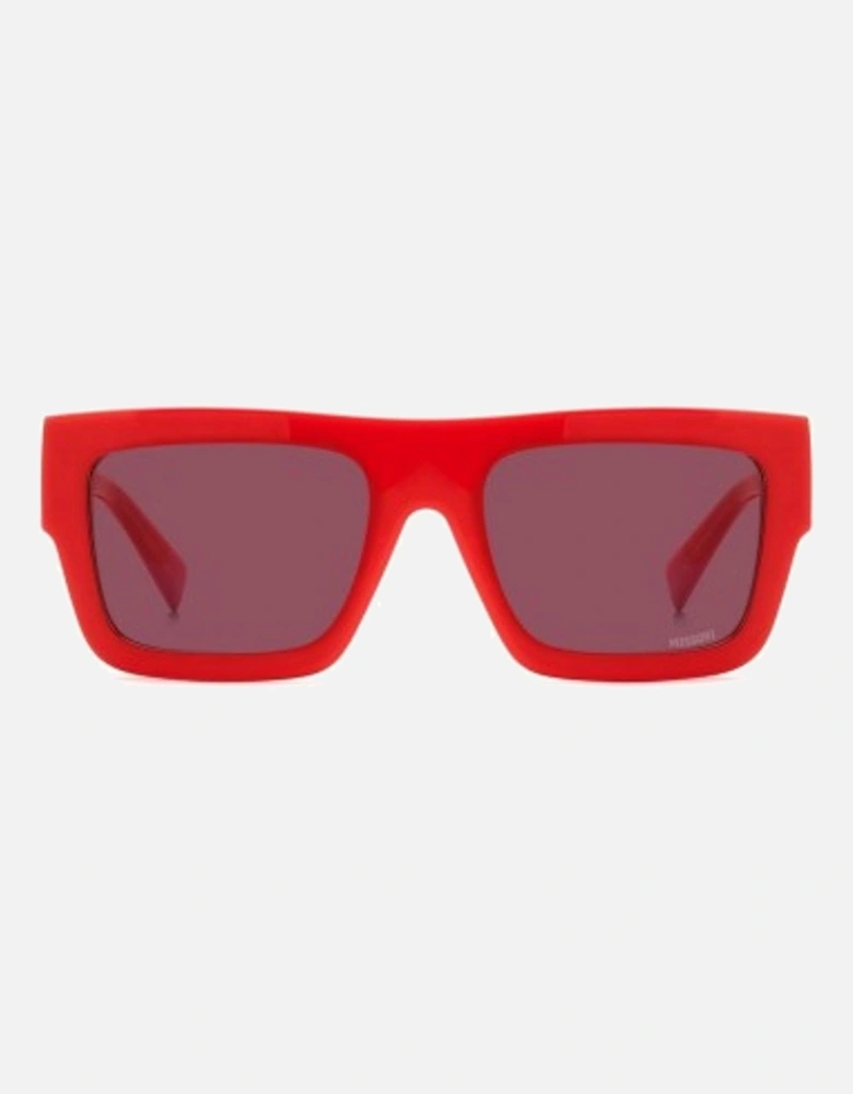 Plastic Bracelet Watch with Solid Dye Women - Red Sunglasses