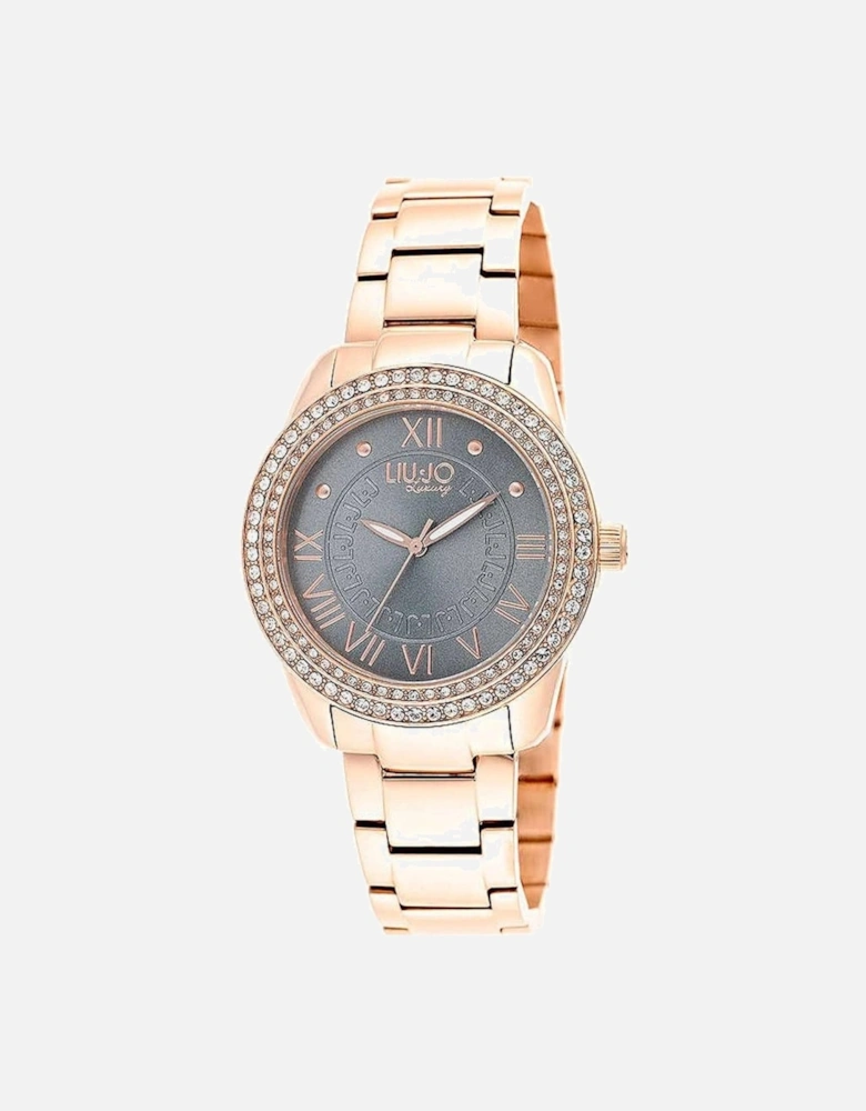 Steel Quartz Analog Watch with Grey Dial Women - Multicolor Watches