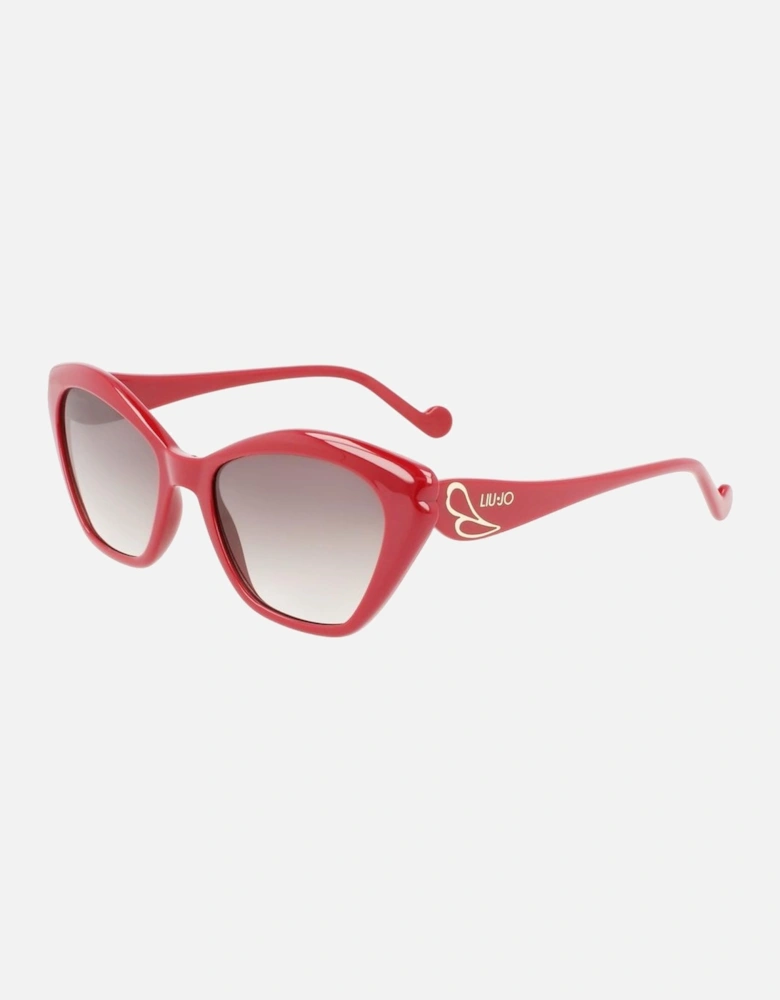 Injected Bracelet Watch with Red Dial Women Sunglasses