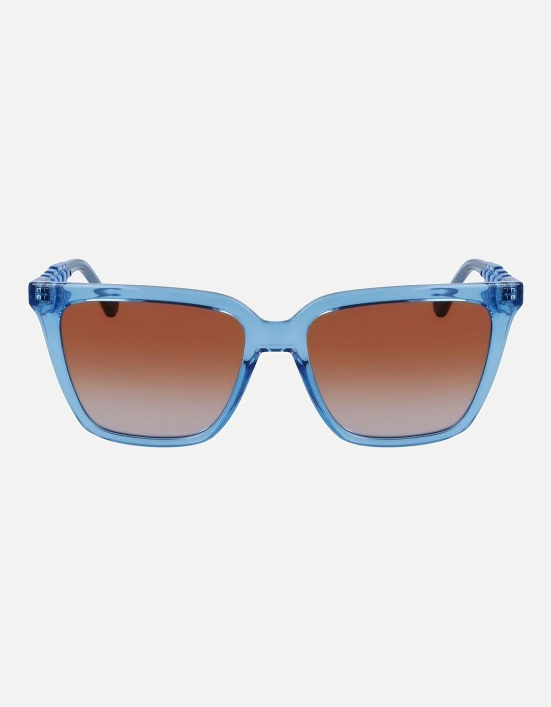 Injected Bracelet Watch with Blue Dial Women Sunglasses