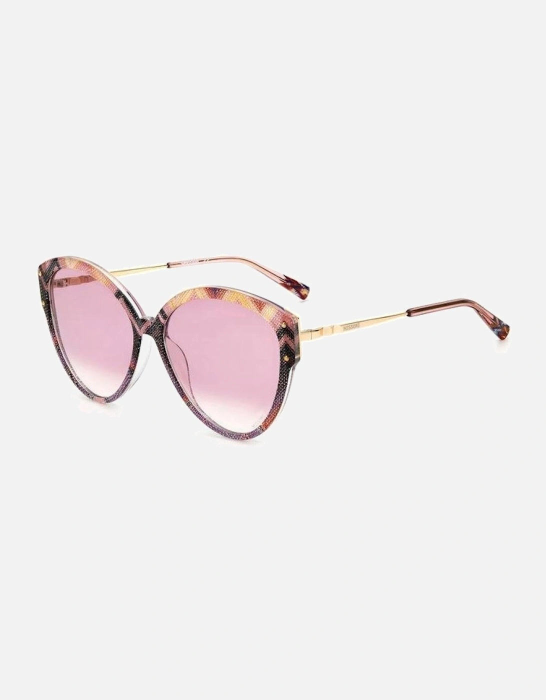 Golden Case Watch with Degraded Pink Dial Women Sunglasses, 3 of 2