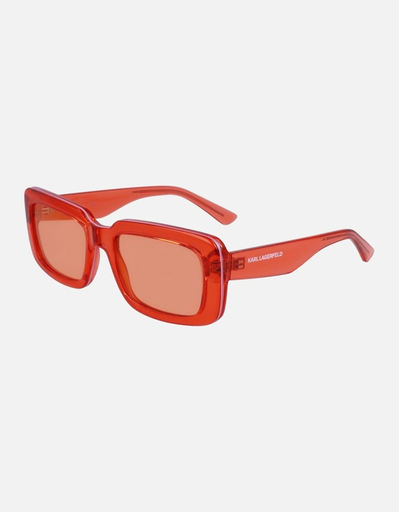 Injected Bracelet Watch with Orange Dial Unisex Sunglasses