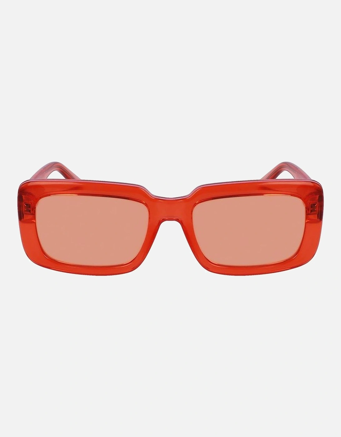 Injected Bracelet Watch with Orange Dial Unisex Sunglasses