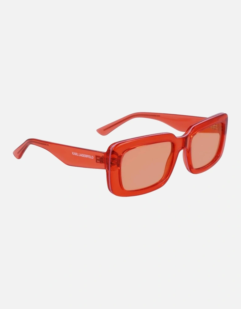 Injected Bracelet Watch with Orange Dial Unisex Sunglasses