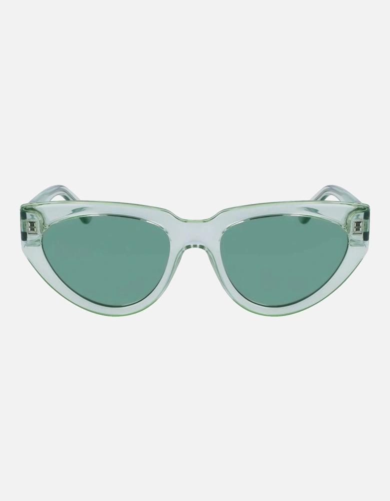 Injected Bracelet Green Dial Watch Women Sunglasses