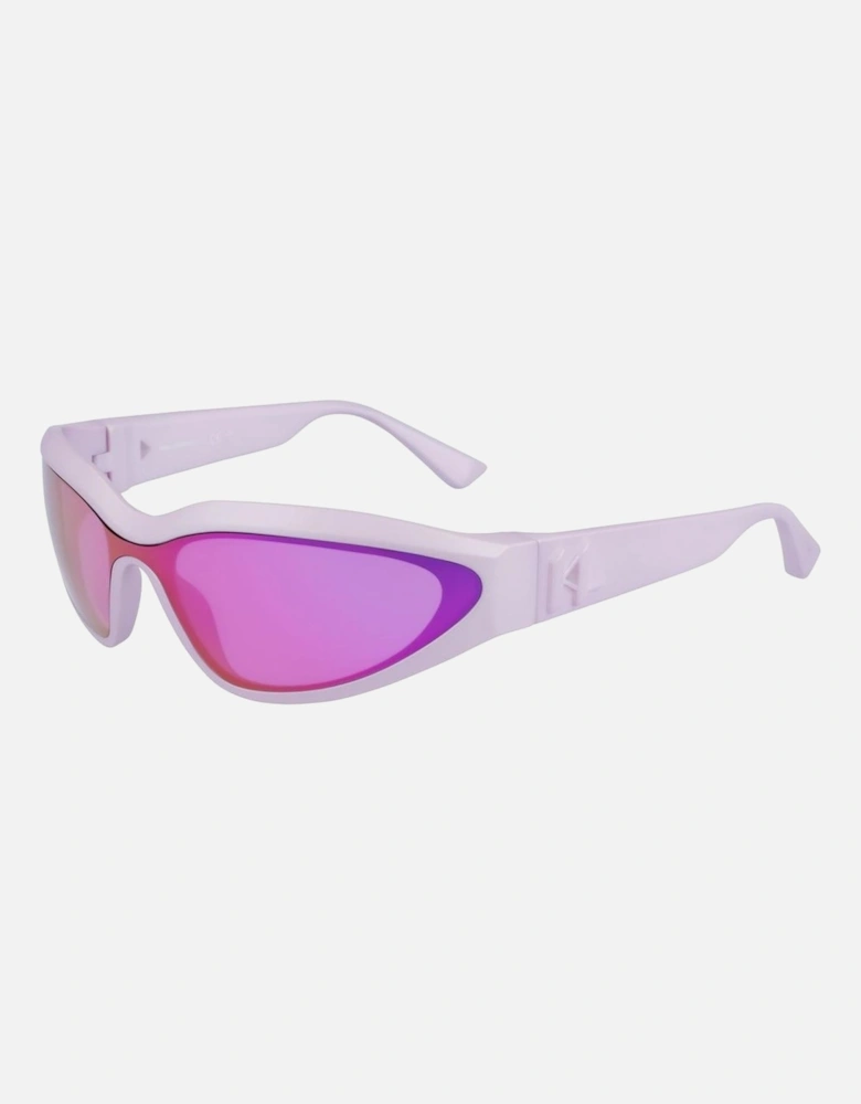 Injected Material Bracelet Watch with Purple Dial Unisex Sunglasses