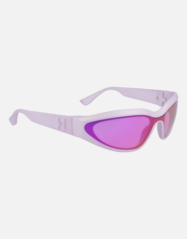 Injected Material Bracelet Watch with Purple Dial Unisex Sunglasses