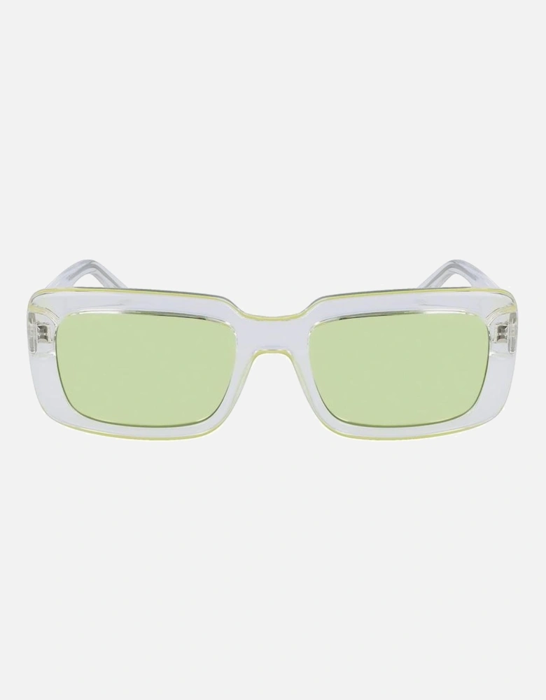 Transparent Dial Watch with Injected Bracelet Unisex Sunglasses