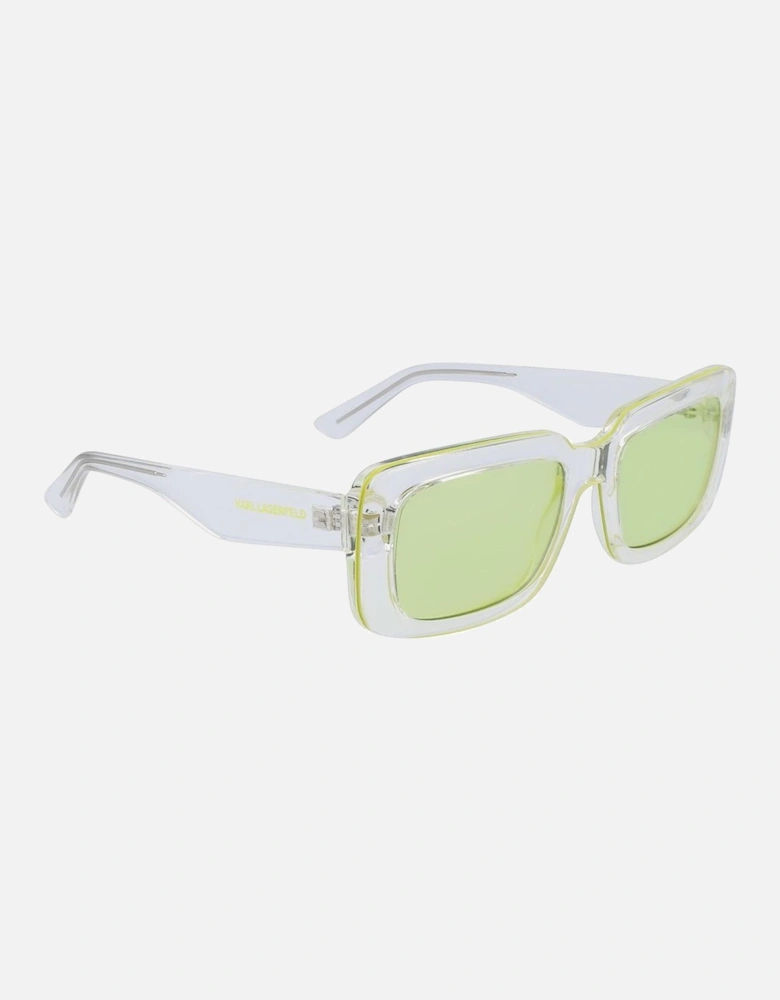 Transparent Dial Watch with Injected Bracelet Unisex Sunglasses