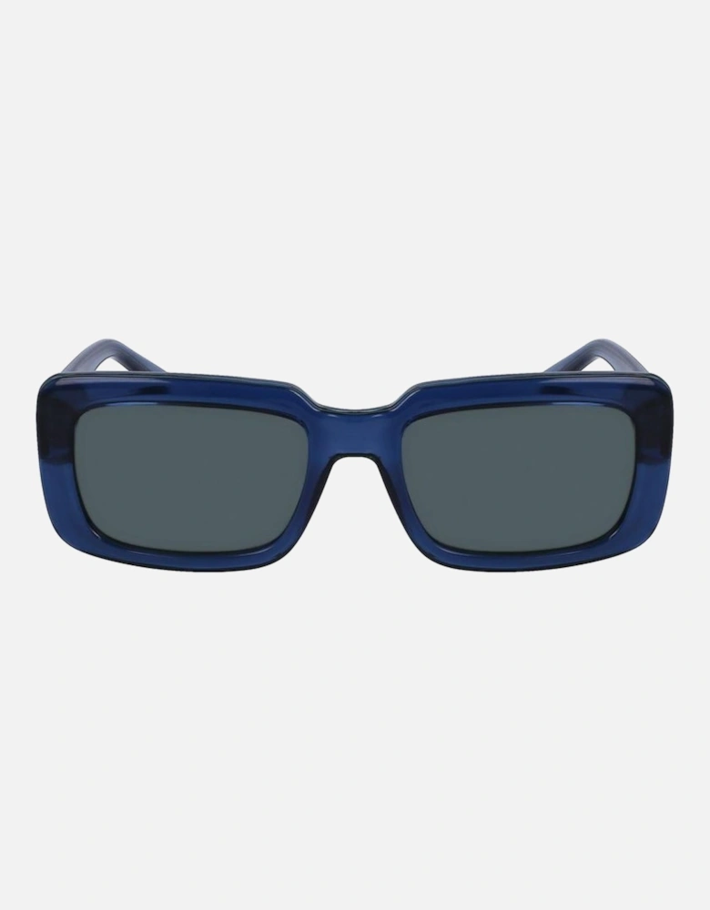 Injected Bracelet Watch with Blue Dial Unisex Sunglasses