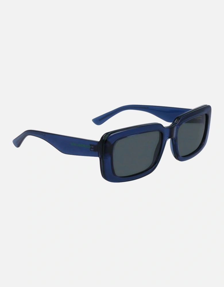 Injected Bracelet Watch with Blue Dial Unisex Sunglasses