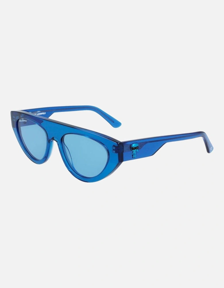 Transparent Dial Acetate Bracelet Watch Women - Blue Sunglasses