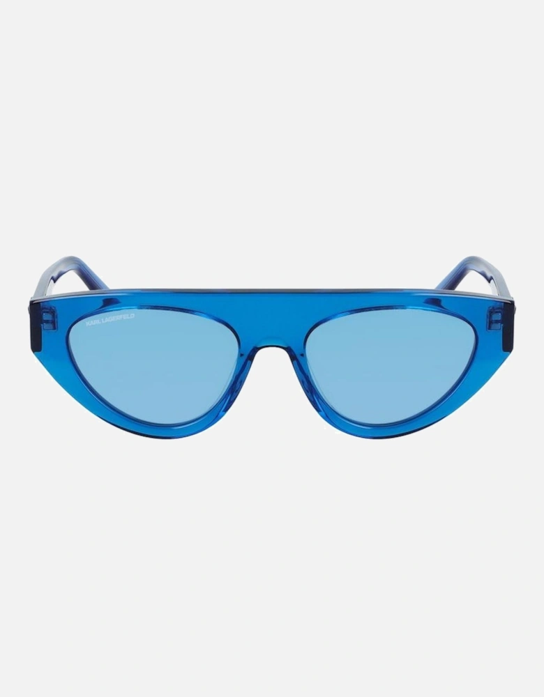 Transparent Dial Acetate Bracelet Watch Women - Blue Sunglasses