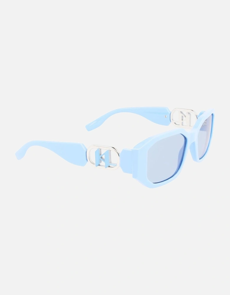 Injected Bracelet Watch with Blue Dial Women Sunglasses