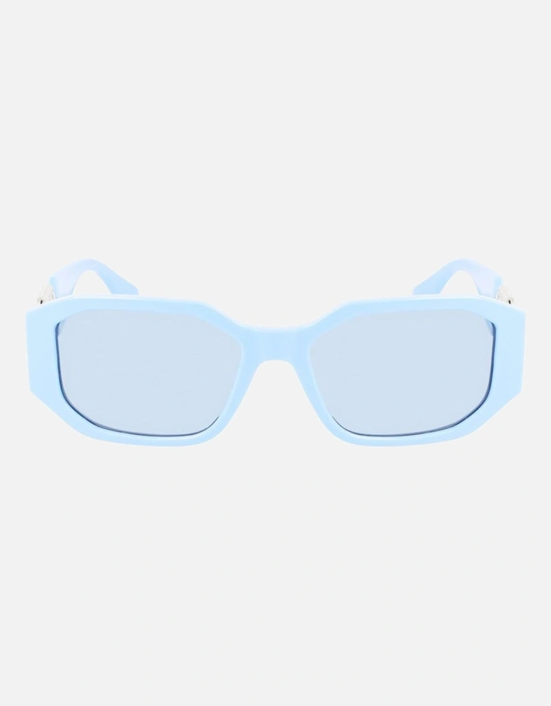 Injected Bracelet Watch with Blue Dial Women Sunglasses