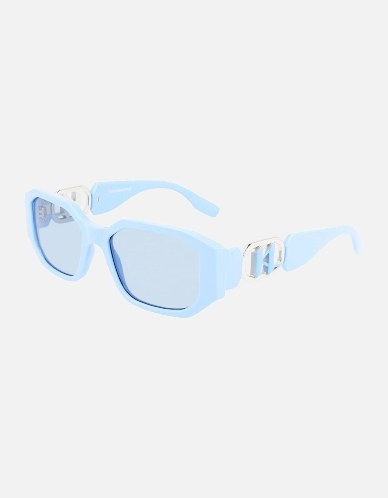 Injected Bracelet Watch with Blue Dial Women Sunglasses