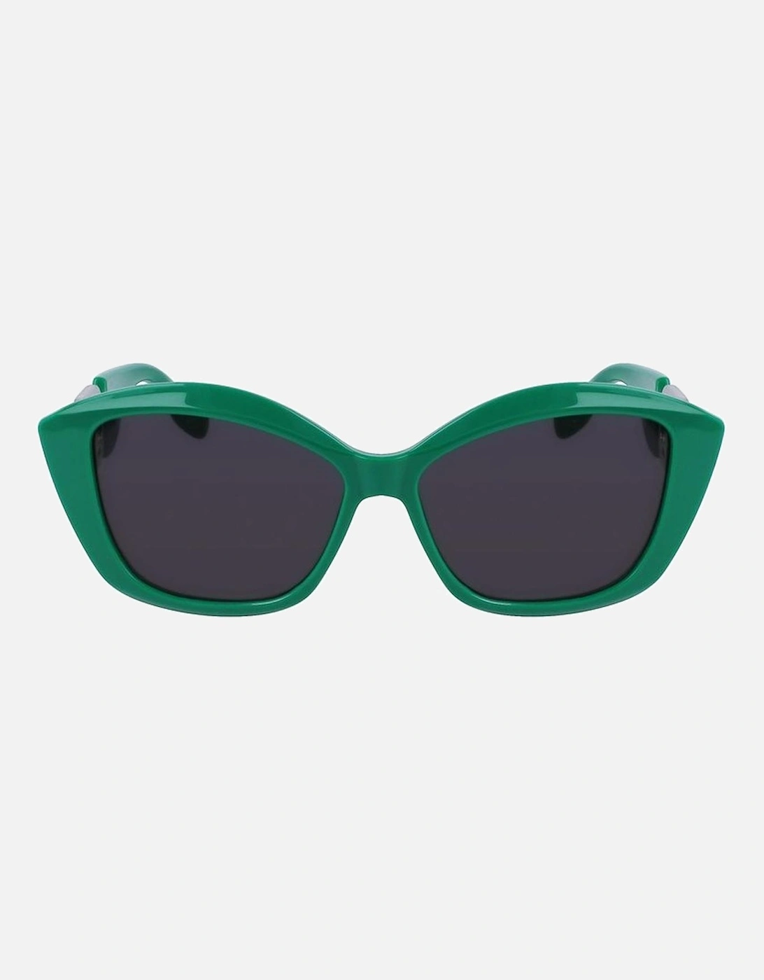 Injected Bracelet Watch with Green Dial Women Sunglasses