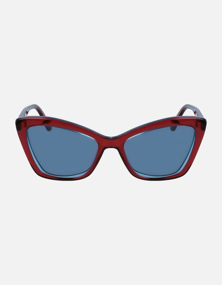 Acetate Bracelet Watch with Red Dial Women Sunglasses