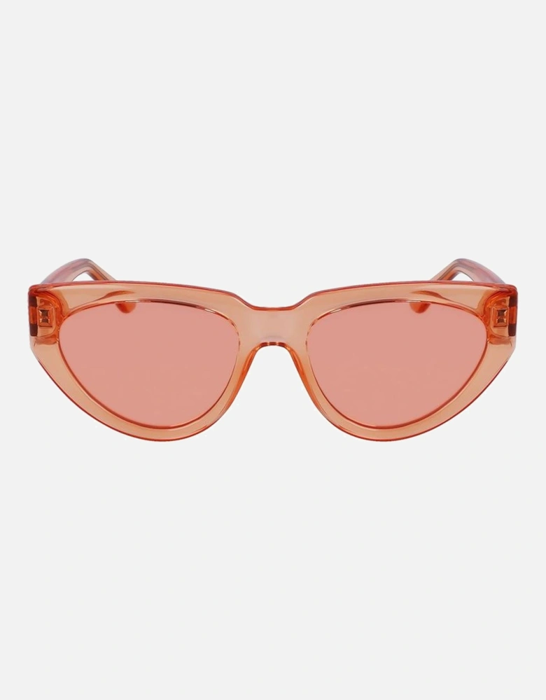 Injected Bracelet Watch with Orange Dial Women Sunglasses