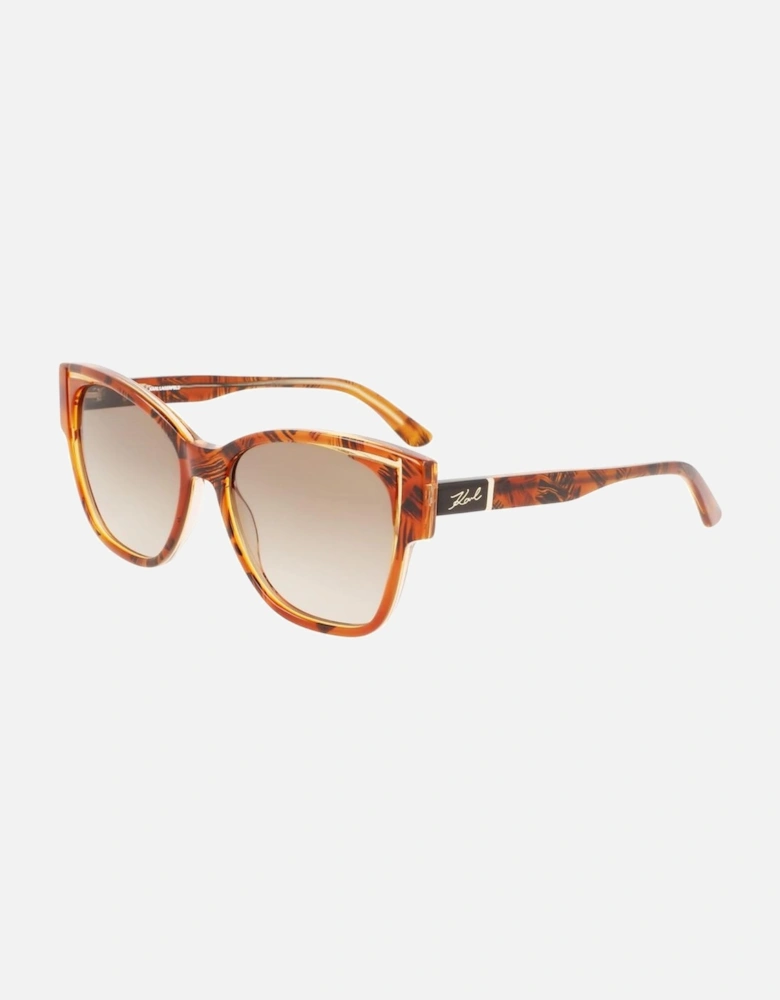 Acetate Bracelet Watch with Orange Dial Women Sunglasses