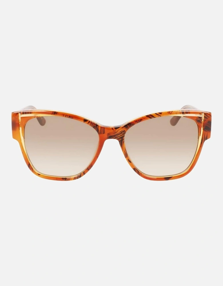 Acetate Bracelet Watch with Orange Dial Women Sunglasses
