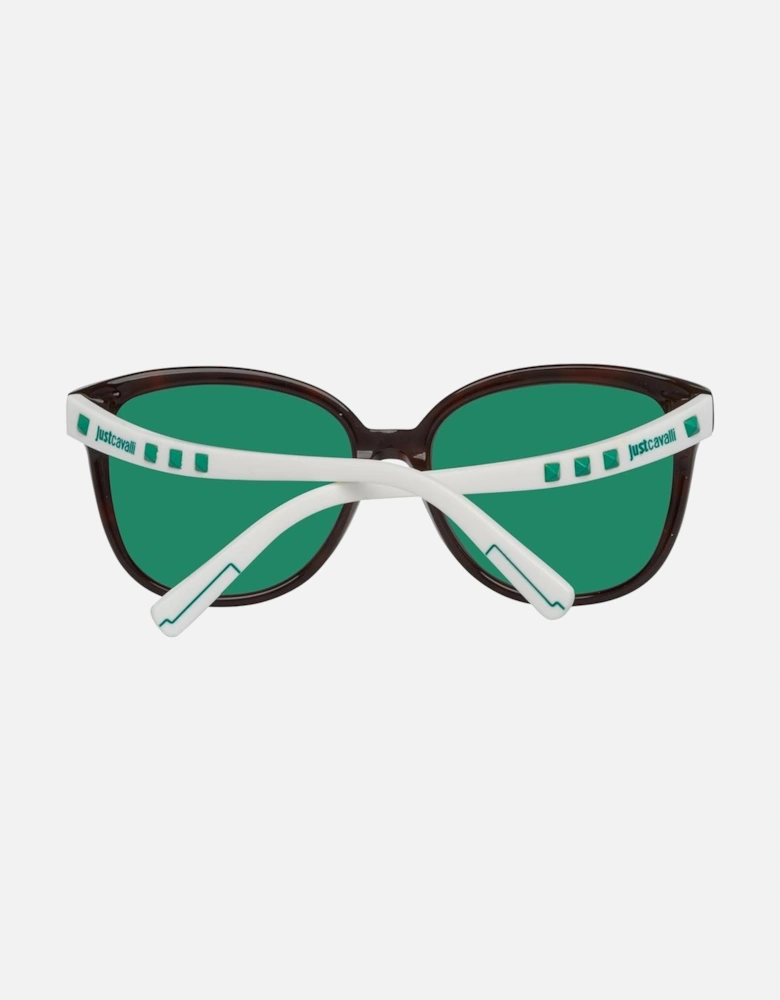 Butterfly Style Mirrored Lens Sunglasses Women - Brown