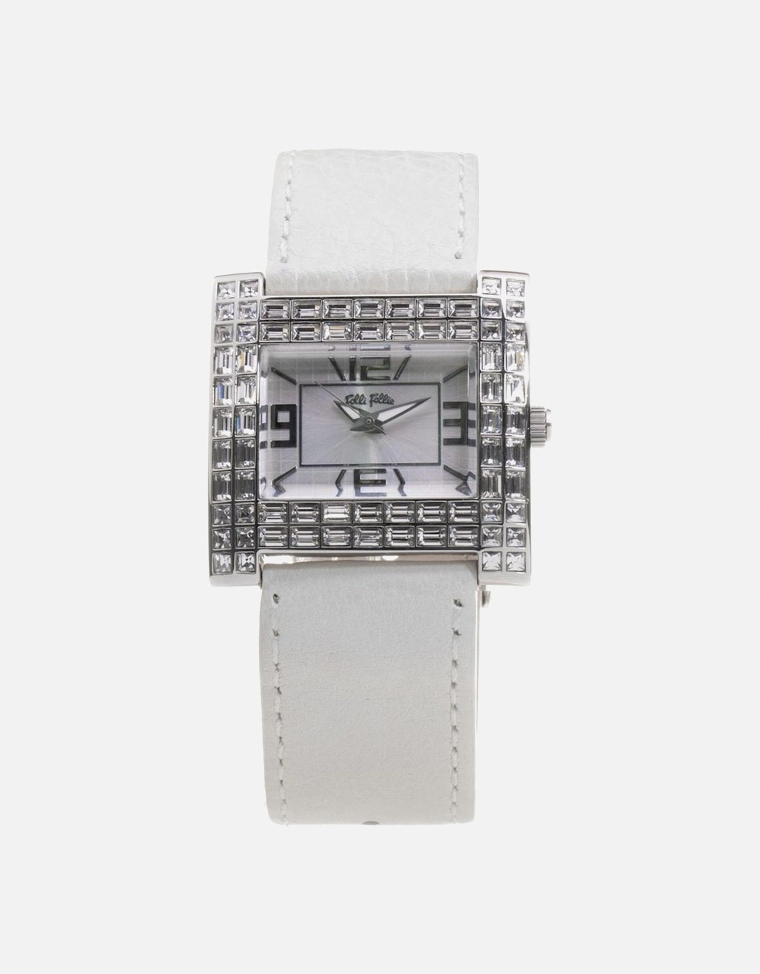 Quartz Stainless Steel Analog Watch with Leather Bracelet Women - Gray, 2 of 1