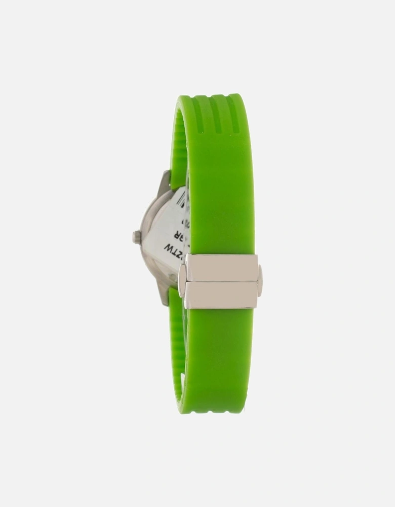 Stainless Steel Quartz Analog Watch Women - Green Watches