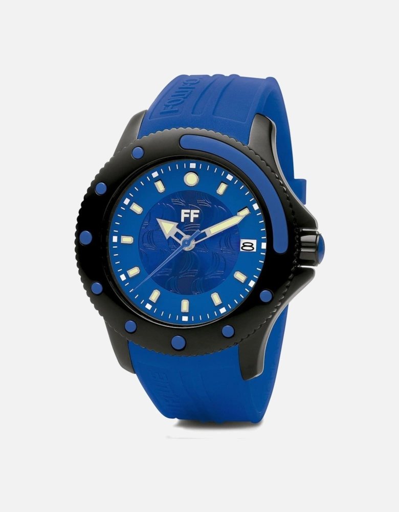 Quartz Analog Watch with Silicone Bracelet Women - Blue Watches