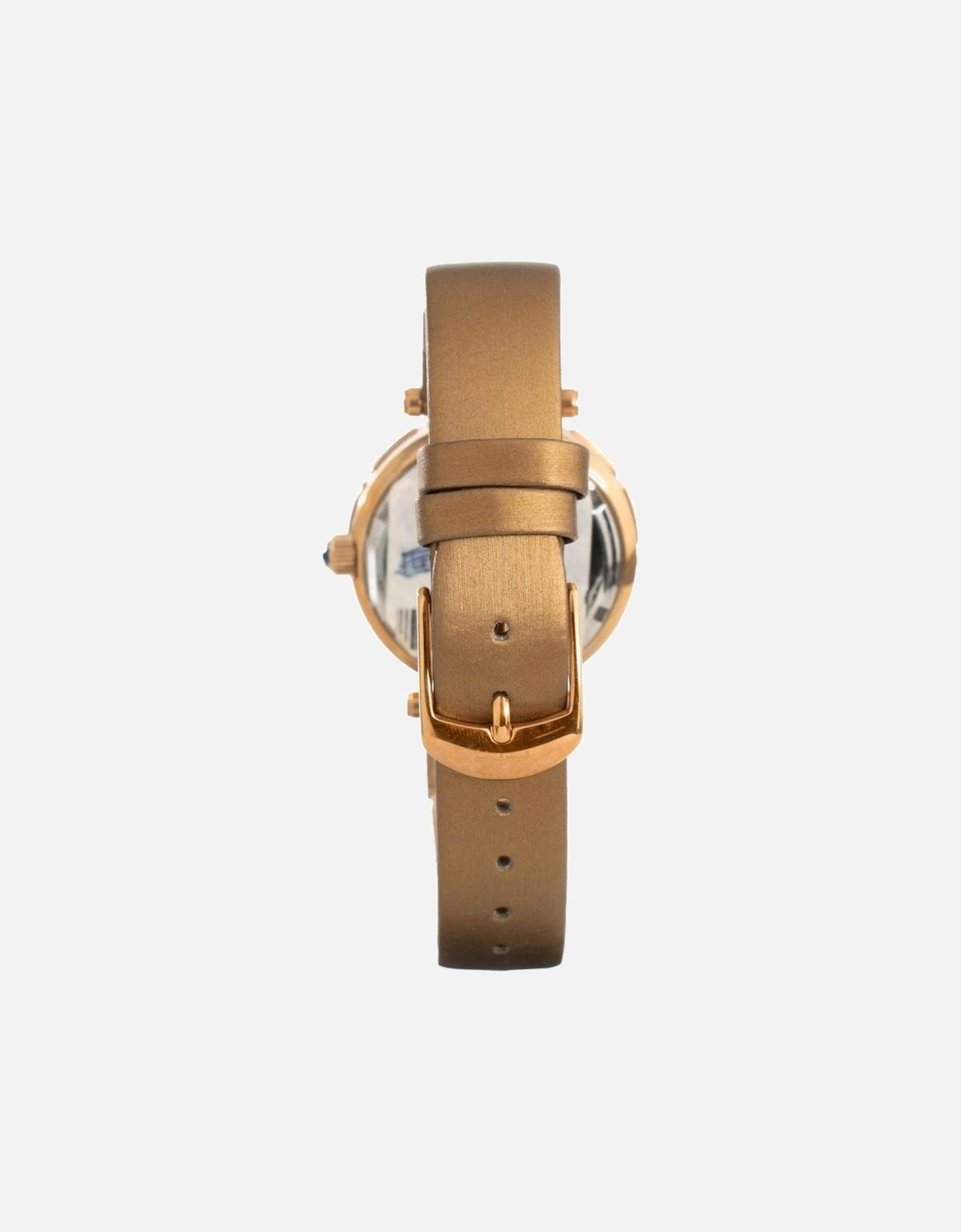 Stainless Steel Quartz Analog Watch with Leather Bracelet Women -