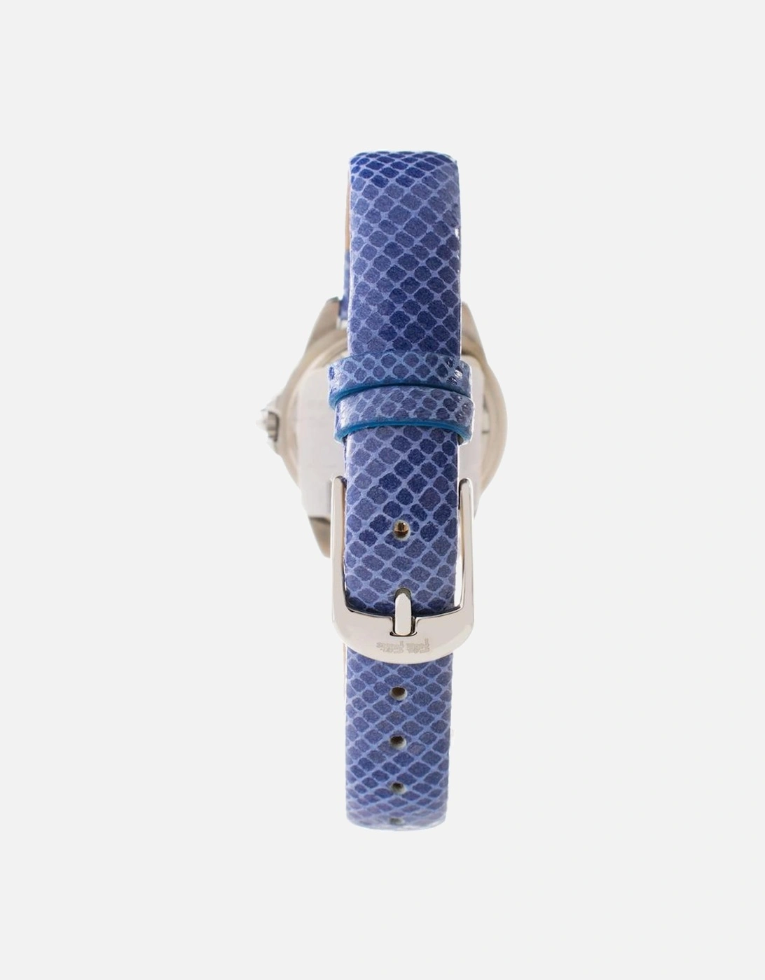 Stainless Steel Quartz Leather Strap Watch Women - Blue Watches