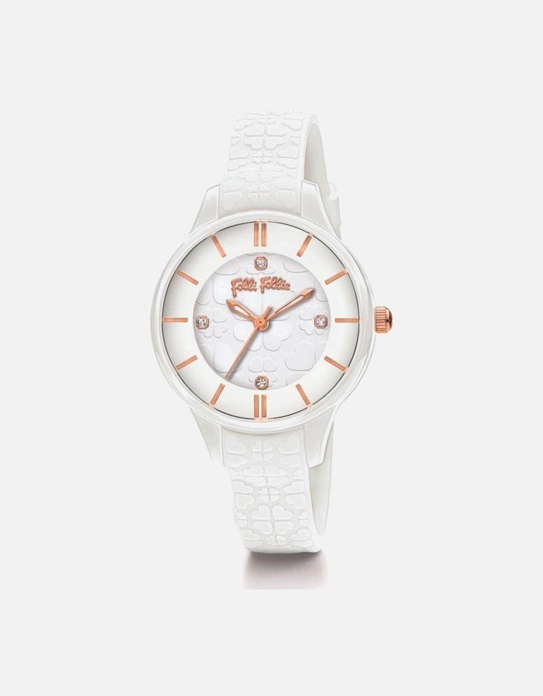 Quartz Analog Plastic Case Watch Women - White Watches