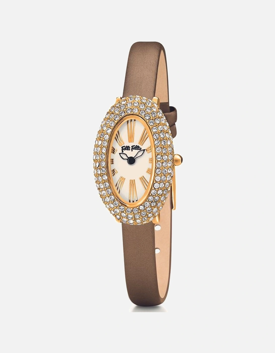 Quartz Analog Stainless Steel Case Leather Bracelet Watch Women - Gold, 2 of 1