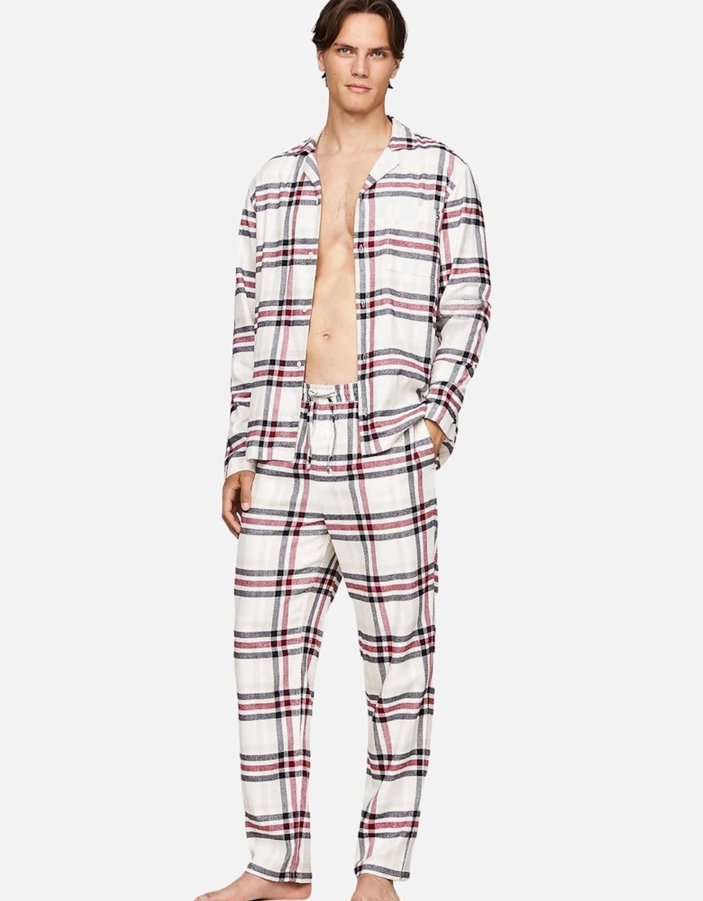 Tartan Flannel Pyjama Set, Heritage Plaid Ivory