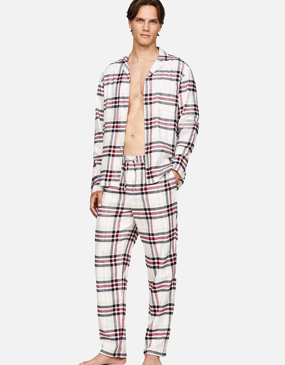 Tartan Flannel Pyjama Set, Heritage Plaid Ivory