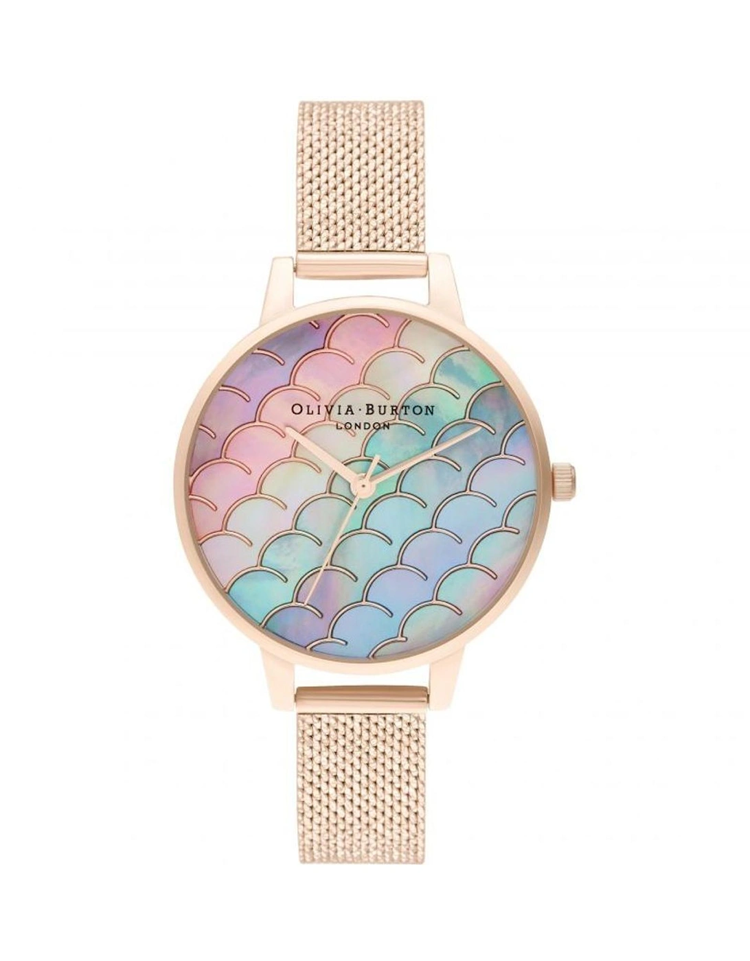 Quartz Analog Stainless Steel Watch with Mermaid Tail Dial Women -, 3 of 2