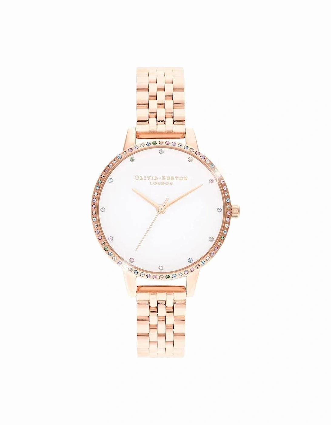 Quartz Analog Steel Case Watch with Rainbow Dial Women - Multicolor, 2 of 1