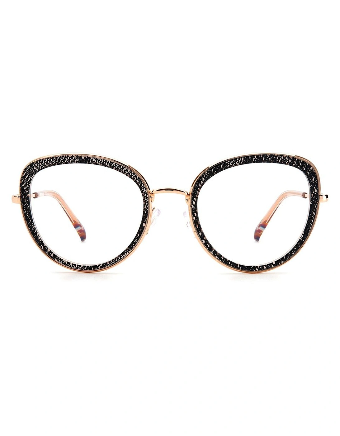 Metal Bracelet Watch with Black Nude Dial Women - Bicolor Frames
