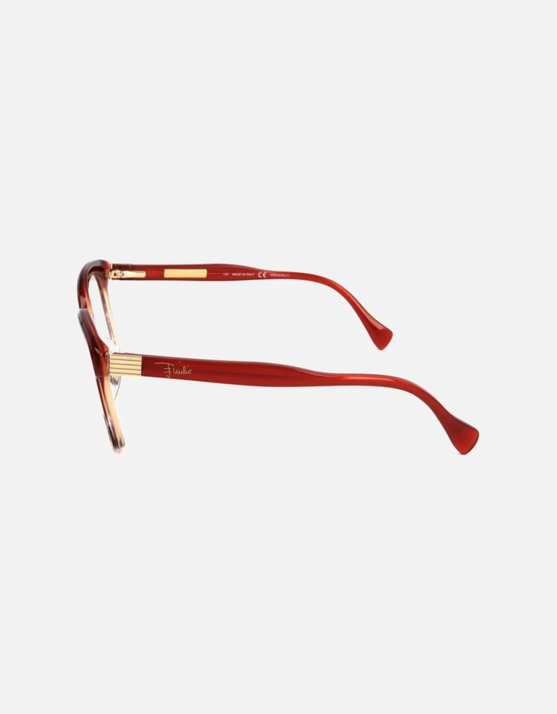 Plastic Frame Stylish Glasses Women - Red