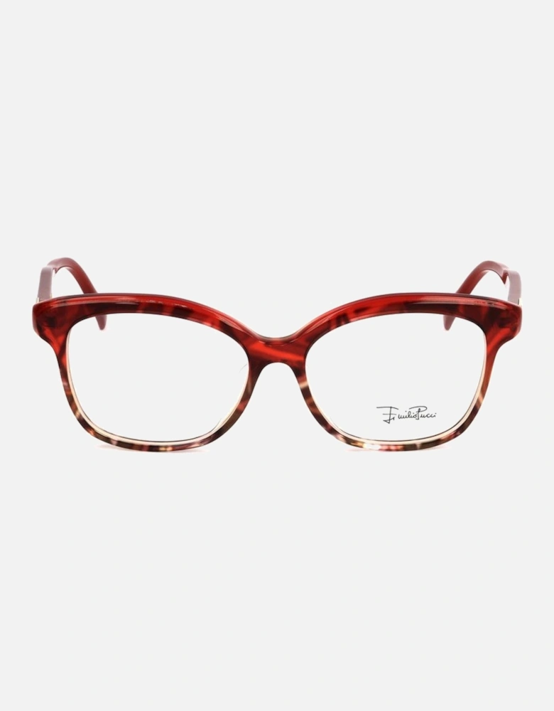 Plastic Frame Stylish Glasses Women - Red