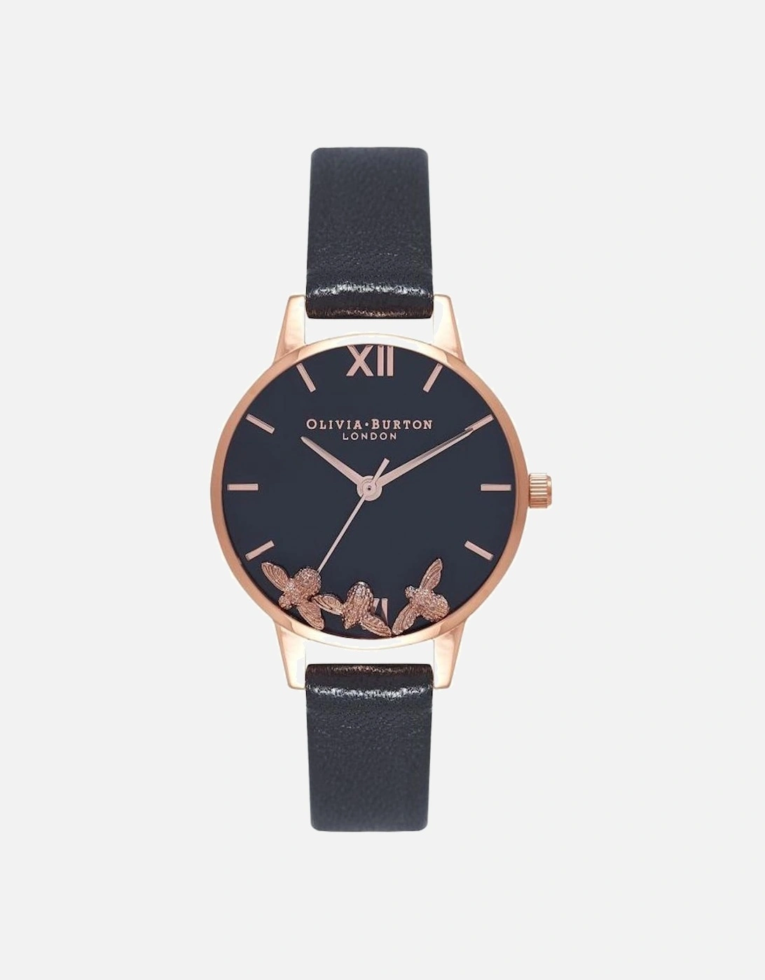 Quartz Analog Stainless Steel Watch with Synthetic Leather Bracelet, 2 of 1