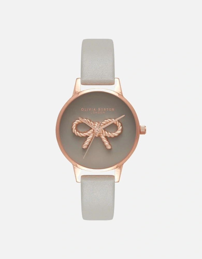 Quartz Analog Stainless Steel Watch with Synthetic Leather Bracelet