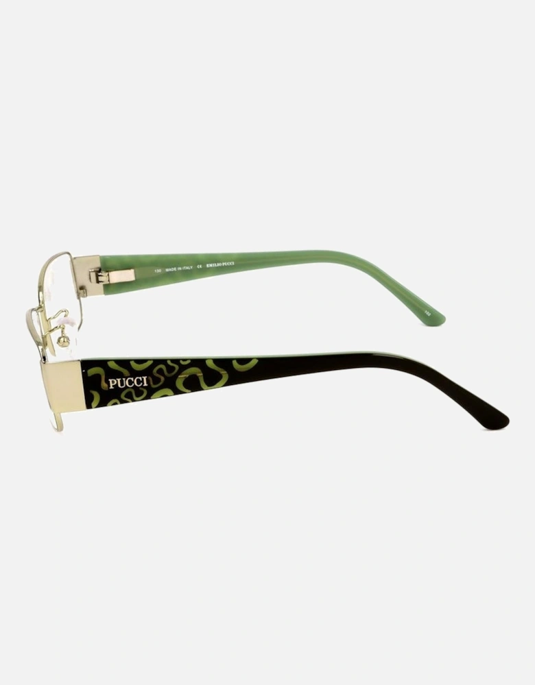 Multicolored Print Metal Glasses Women Frames