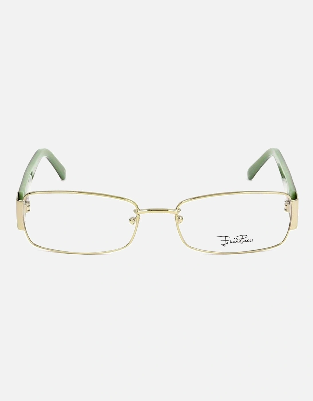 Multicolored Print Metal Glasses Women Frames