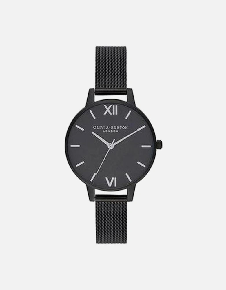 Stainless Steel Quartz Analog Watch with Milanese Mesh Band Women -
