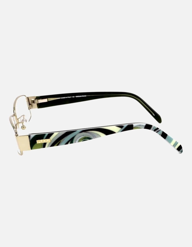 Multicolored Printed Metal Glasses Women Frames