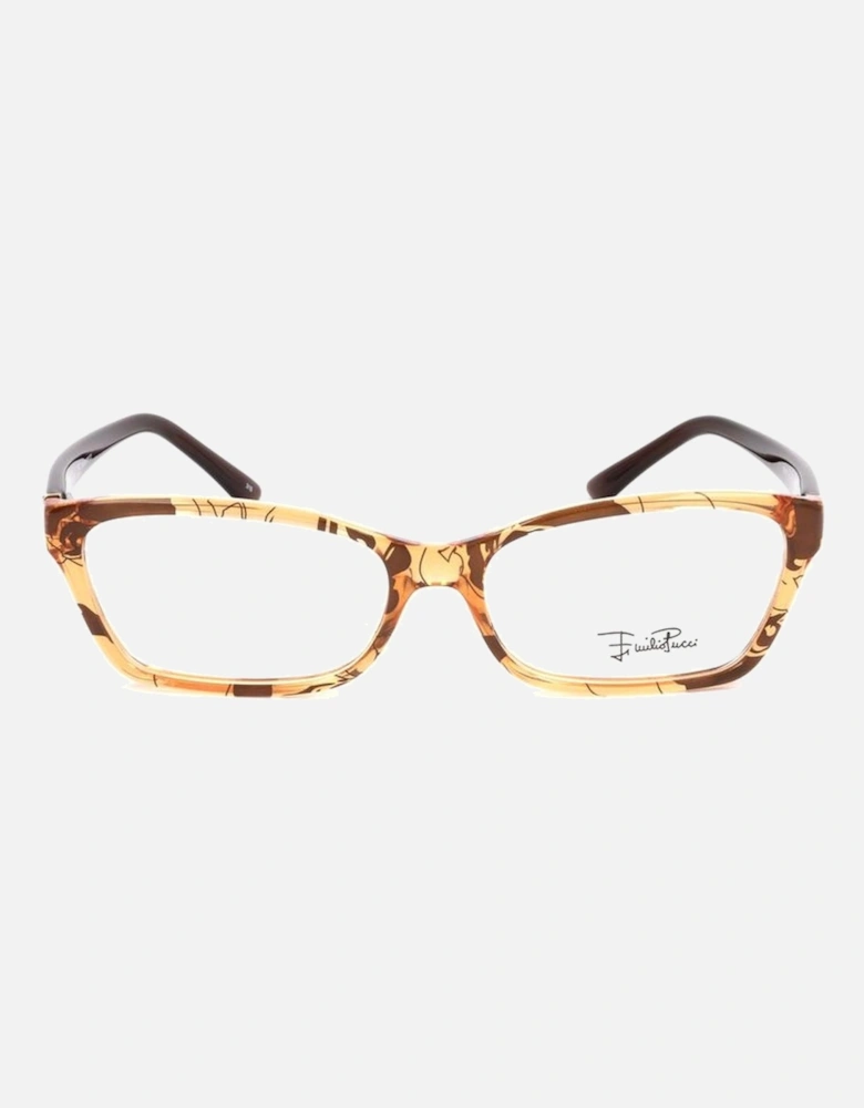 Plastic Frame Glasses with Hazel Detailing Women - Bicolor